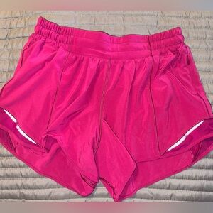 Size 8 tall low rise lululemon pink shorts